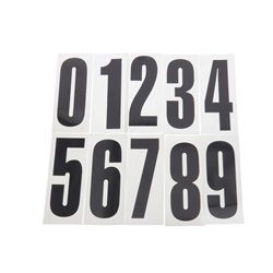 Numéro autocollant fond transparent