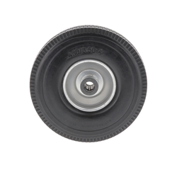 Roue de chariot PLEINE CARRE 4.10/3.50-4 (250x30mm - axe Ø20 mm sur cage à rouleaux)