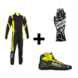 Pack pilote Thunder Rookie Noir/Jaune Enfant