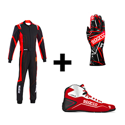 Pack pilote Thunder Rookie Noir/Rouge Adulte