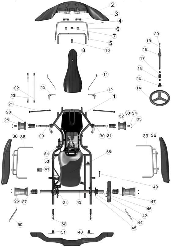 Fixation de pare-chocs AR nylon IPK - Action karting - Accessoires