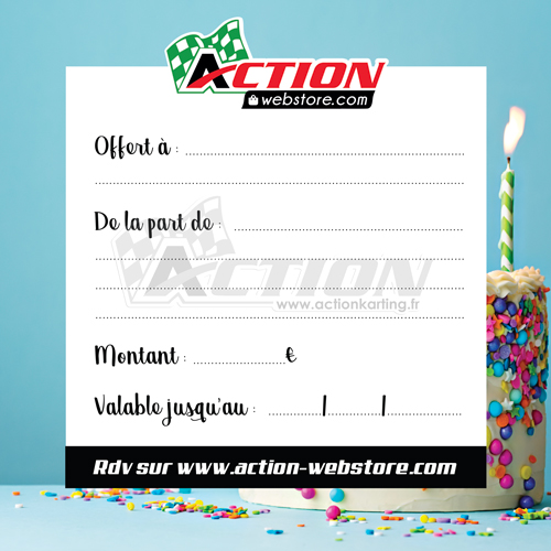 Carte cadeau NOËL - Action karting - Chèques cadeau / Bon d'achat Action  Karting