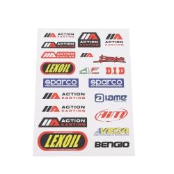 Planche d'autocollants A4 - Multimarques